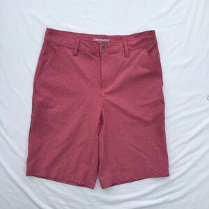 Coolkeep Stretch Performance Mens Shorts Size 30 Red Polyester/Spandex Blend